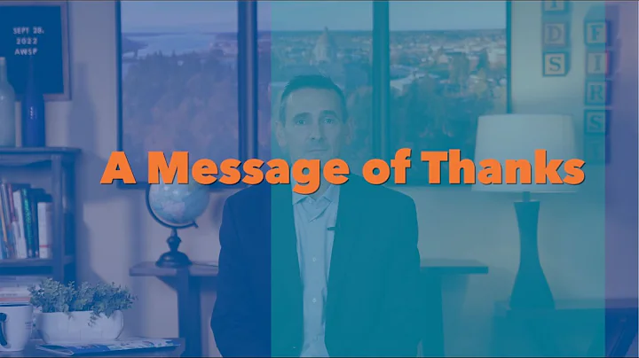 A message of thanks and appreciation