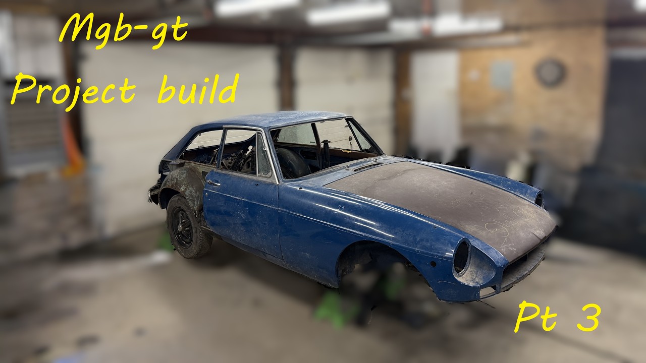 Mgb gt build Pt3 Crossmember cut + Engine reveal