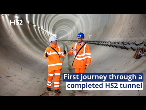 Historic first journey through a completed HS2 tunnel