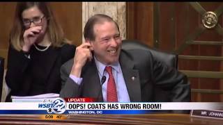 Oops Sen. Coats Has Wrong Room