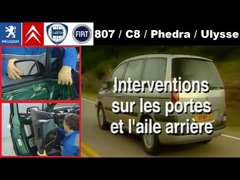 Interventions on the doors and the rear wing Peugeot 807 (Citroën C8 Fiat Ulysse II Lancia Phedra)