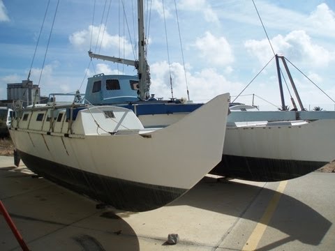 James Wharram pahi 31 catamaran sailing yacht. boat for 
