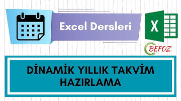 Excel Dersleri - 067; Dinamik Yıllık Takvim Hazırlama (100 Yıllık Takvim Hazırlayabilirsiniz)