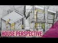 Architecture Drawing Perspective House | Architecture Nerd Flexes Drawing Skills And Shocks ...