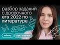 Разбор заданий с досрочного ЕГЭ 2022 по литературе