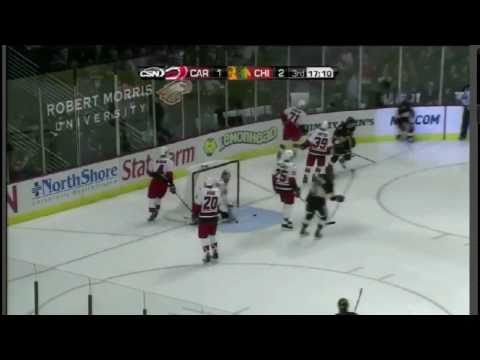 Ryan Johnson Scores in Blackhawks Uniform! 3/4/11 ...