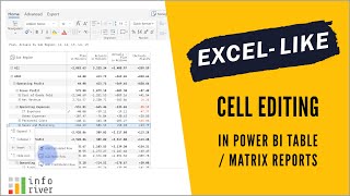 Excel-like cell editing in Power BI Table/Matrix Reports