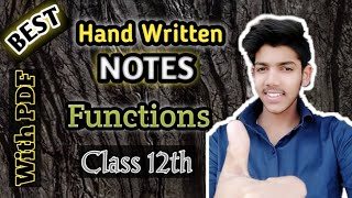 Functions Best Notes || Class 12th || Computer science with Python