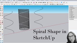 Spiral line in SketchUp #sketchup