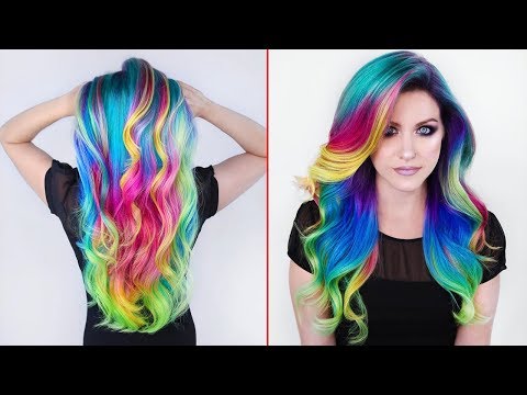 Fruity Pebbles-Inspired Neon Hair 