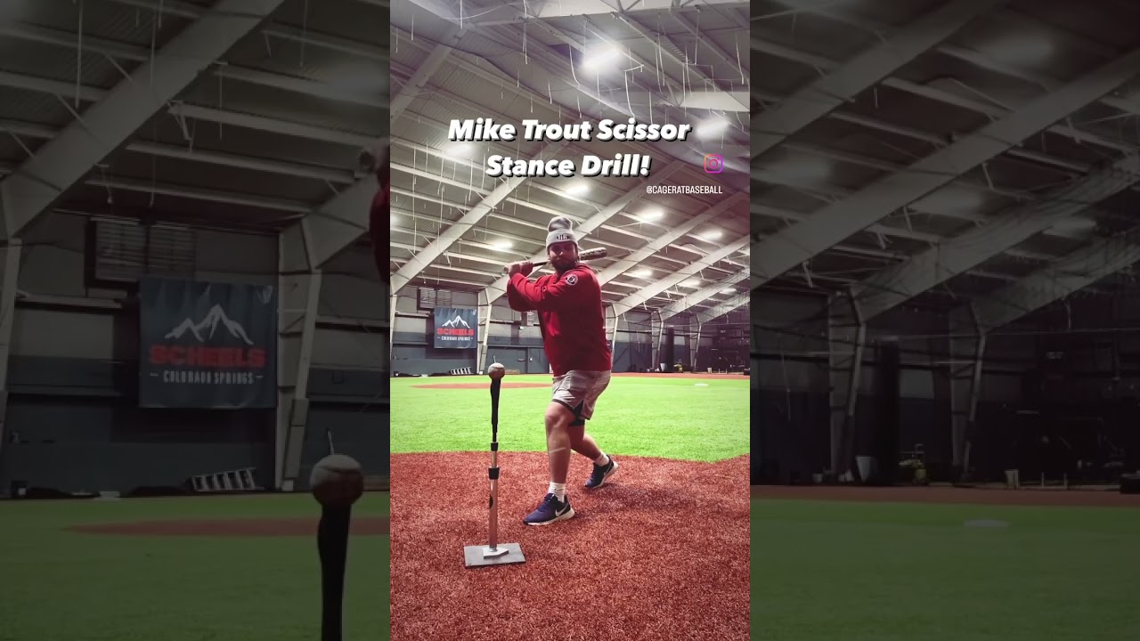 The Mike Trout Scissor Stance Drill – How To Do It Like The Silver Slugger