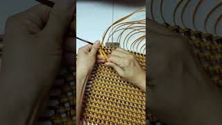 GRID HANDBAG WITH RATTAN  #diy #knot #copper #satisfying #howto
