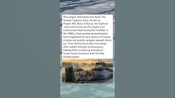 The Largest Submarine Ever Built The Russian Typhoon Class Known as Project 941 Akula🤯❤#shorts