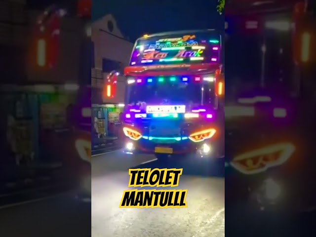 Bus Telolet Mantul di malam hari #telolet #bus class=