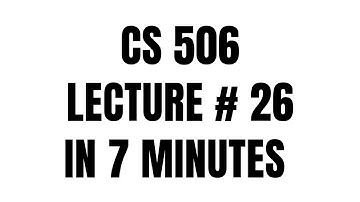 CS-506 | lecture 26 | Web Design and Development | VU | Short lectures #cs506shortlectures #cs506vu