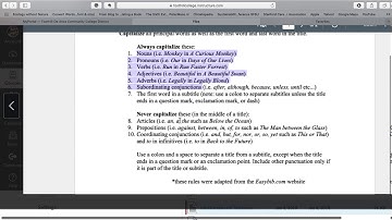 MLA Titles Formats