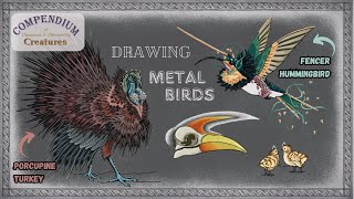 Drawing Metallic Birds | Creature Compendium
