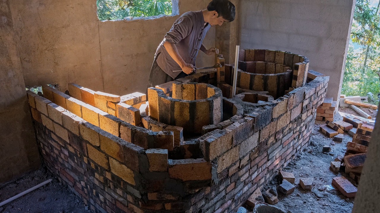 EP.24 Я построил бездымную печь, отремонтировал кухню и приготовил свой первый обед в новом доме.