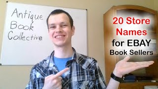 20 Store Name Ideas for eBay Booksellers (Names That Are Up for Grabs)