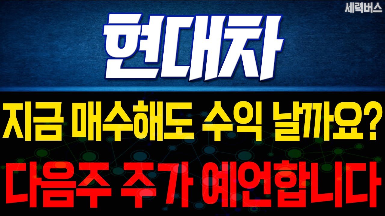 현대차 주가 전망. 한국증시 집중, 