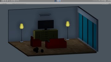 living room - low poly in unity