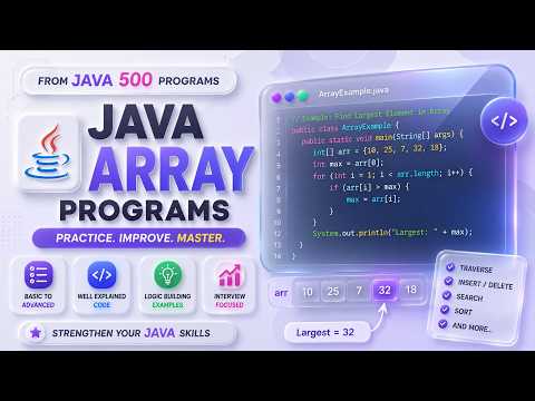 ☕ Java Array Programs(15) | Remove duplicates | Print array | Java 500 Programs Series | Arrays