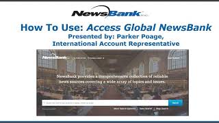 How To: Use Access Global NewsBank Demonstration