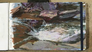 Painting a Mountain Stream in Gouache