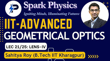 Geometrical Optics Lec 21/25 | Spark Physics: IIT-Advanced Series: Class XII | Sahitya Roy (IIT KGP)