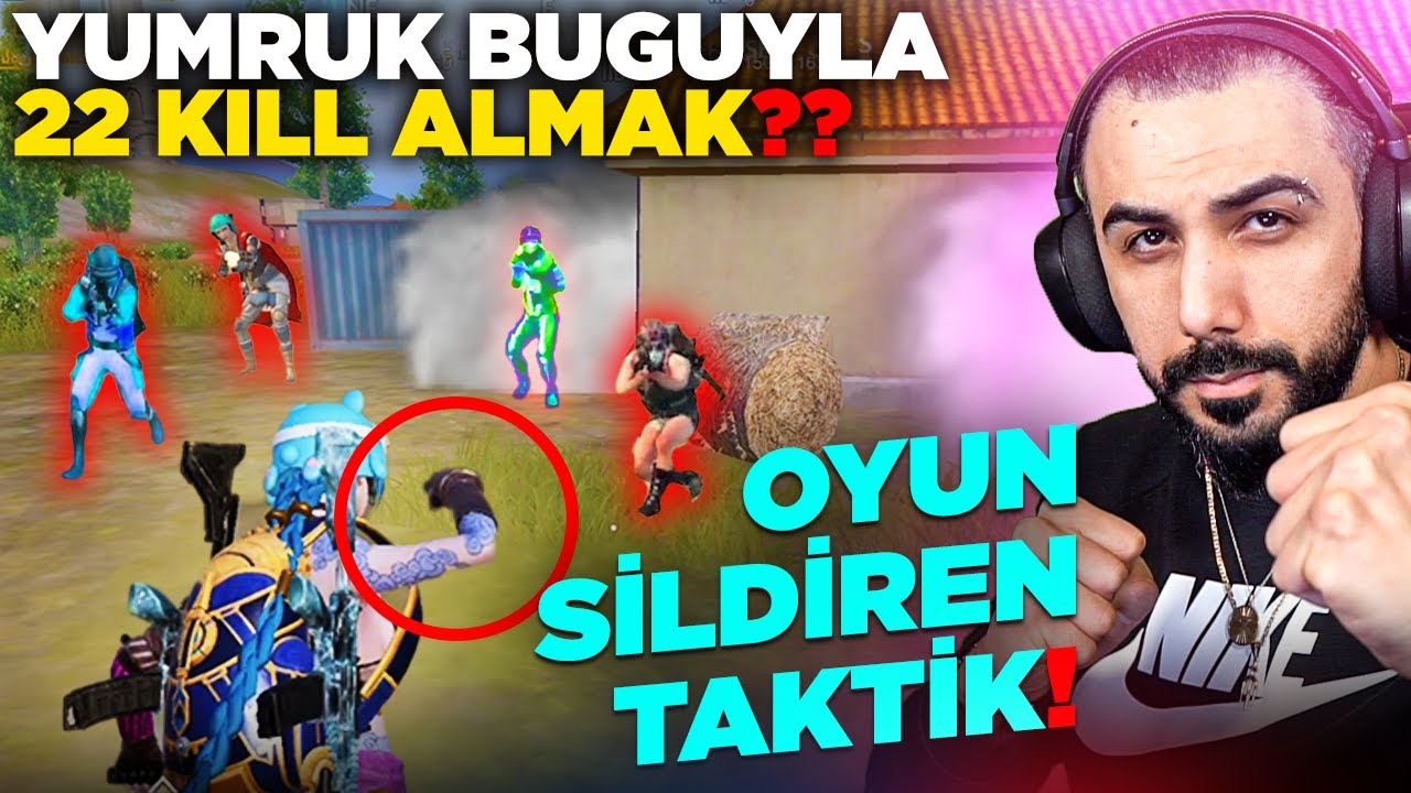 YUMRUK BUGUYLA TÜM HARİTAYI TEMİZLEMEK? 😮 KORKUDAN 8 KALKAN ATTI!! | PUBG MOBILE