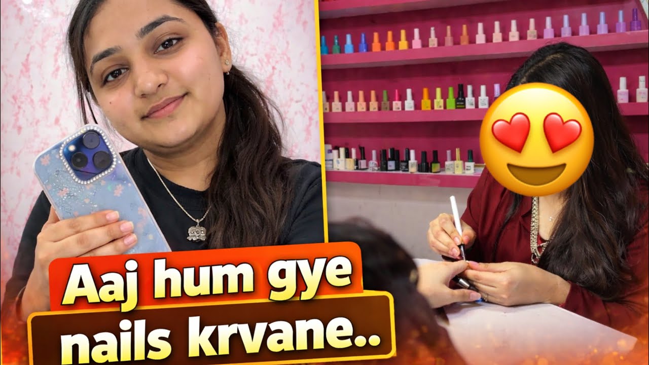 Aaj hum gye nails krvane💅#youtube #nails #friendsgoal 