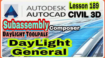 #Lesson189 #LandSurveyor #CiviL3D #SubAssembly Composer | DayLight General #urdu #hindi #Tips