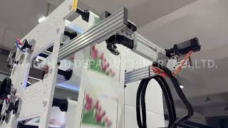 320mm 5 colors 80m/min vertical type LED UV stacked flexo printing machine