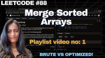 LeetCode 150 #88: Merge Two Sorted Arrays - Brute & Optimized (2025)