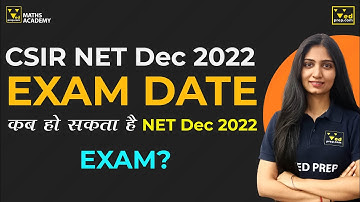 CSIR NET Exam Date 2022 December - When CSIR NET to be held in December