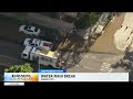 Water main break floods Studio City streets across from LADWP building