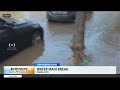 Water main break floods Studio City streets across from LADWP building