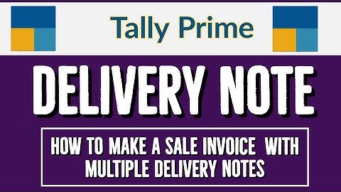 How To Make a Sale Invoice  with Multiple Delivery Notes in Tally Prime l by Suman education hub eng