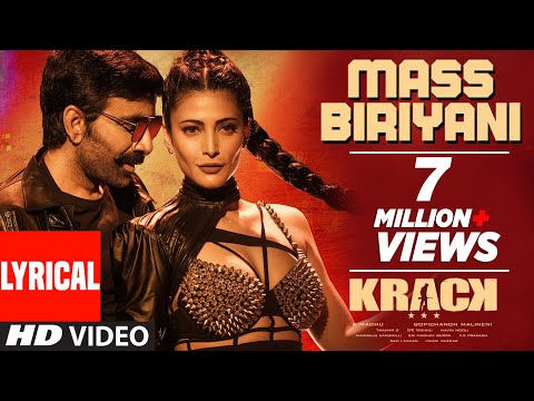 Mass Biriyani Lyrical Video Song | Krack | Raviteja, ShrutiHaasan| Gopichand Malineni| Thaman S