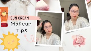 【makeup tips】Tip dùng kem chống nắng thay kem nền | Sun Cream Makeup Tips