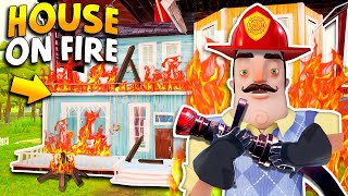 HELLO NEIGHBOR HOUSE FIRE!? (oops...) | Hello Neighbor Gameplay (Mods)