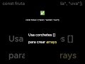 ¿Qué es un Array en JavaScript? ¡Así de simple! 🔥#shorts