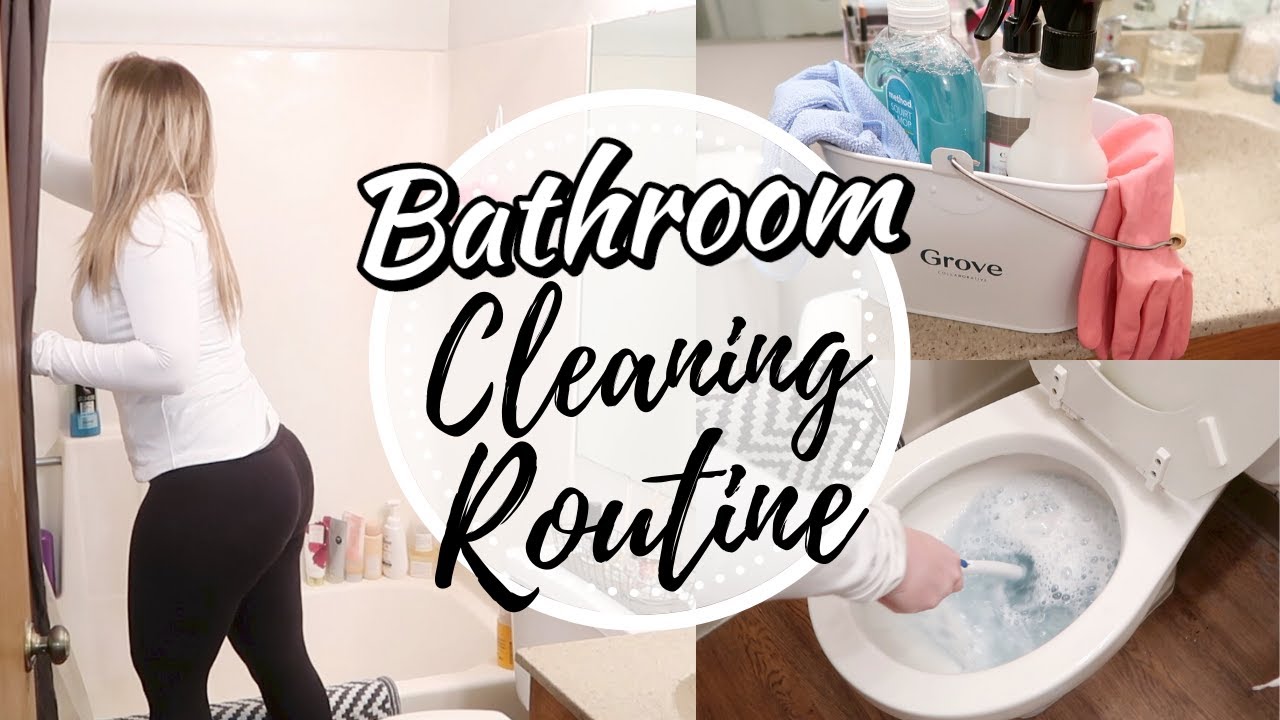 HOW TO CLEAN YOUR BATHROOM FAST AND EASY  BATHROOM CLEANING ROUTINE 19   DEEP CLEAN WITH ME
