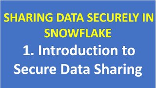 1. Introduction to Secure Data Sharing | SHARING DATA SECURELY IN SNOWFLAKE| Data Sharing|Snowflake screenshot 4