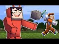 I TROLLED Socksfor1 in Minecraft with BLOCKS THAT FIGHT BACK