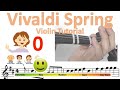 Vivaldi Spring (The Four Seasons) sheet music and easy violin tutorial