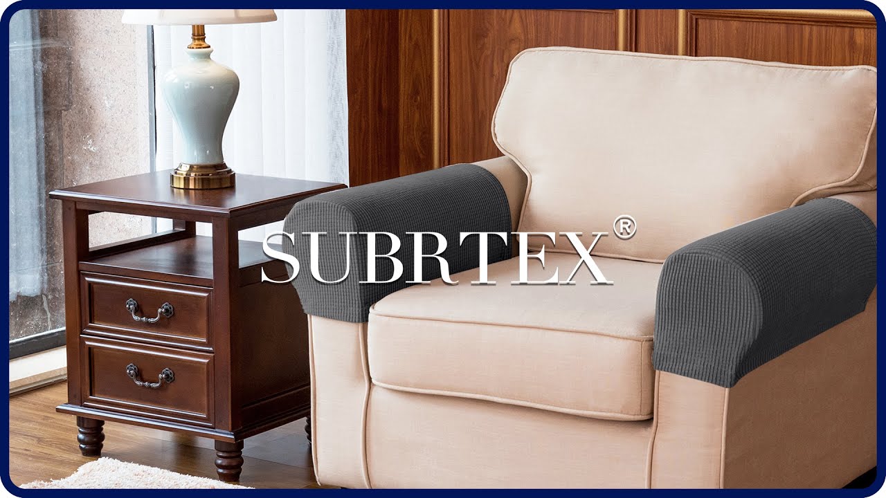 Plaid Stretch Armrest Covers Set of 2 | Subrtex