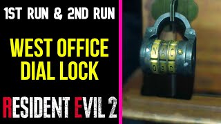 West Office Dial Lock (1st Run & 2nd Run) | RESIDENT EVIL 2 REMAKE