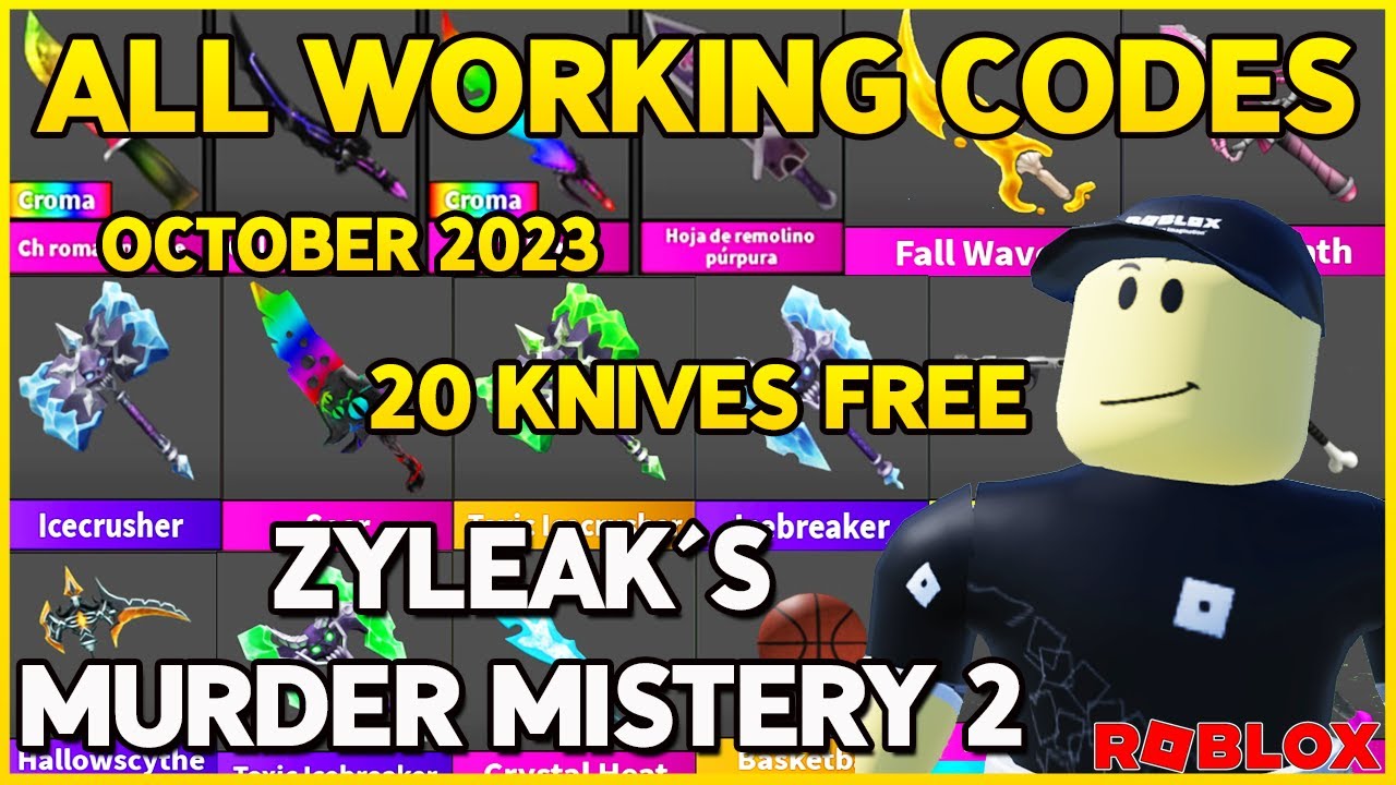 NEW* ALL WORKING CODES FOR ZYLEAKS MM2! ROBLOX ZYLEAKS MM2 CODES 