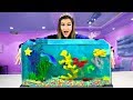 Making a JELLO AQUARIUM out of Candy! | CloeCouture